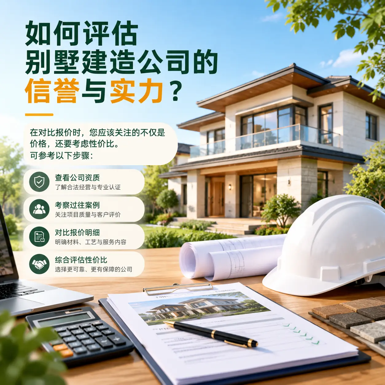 如何评估 汇川 别墅建造公司的信誉与实力？