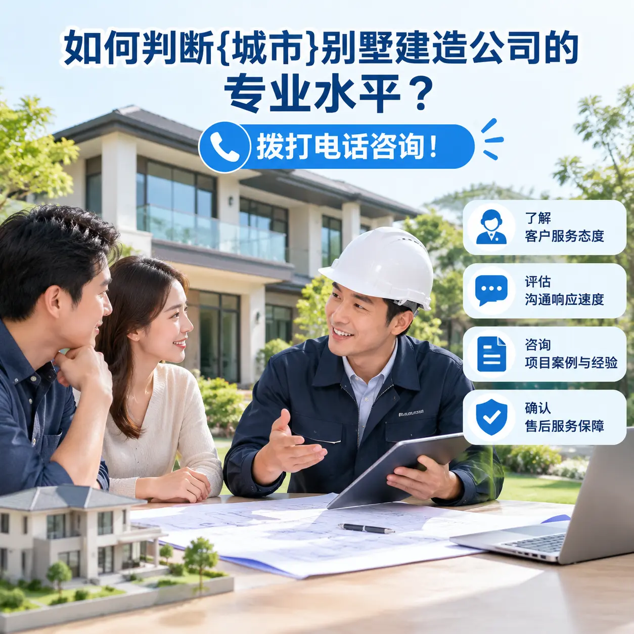 如何判断汇川别墅建造公司的专业水平?拨打电话咨询!